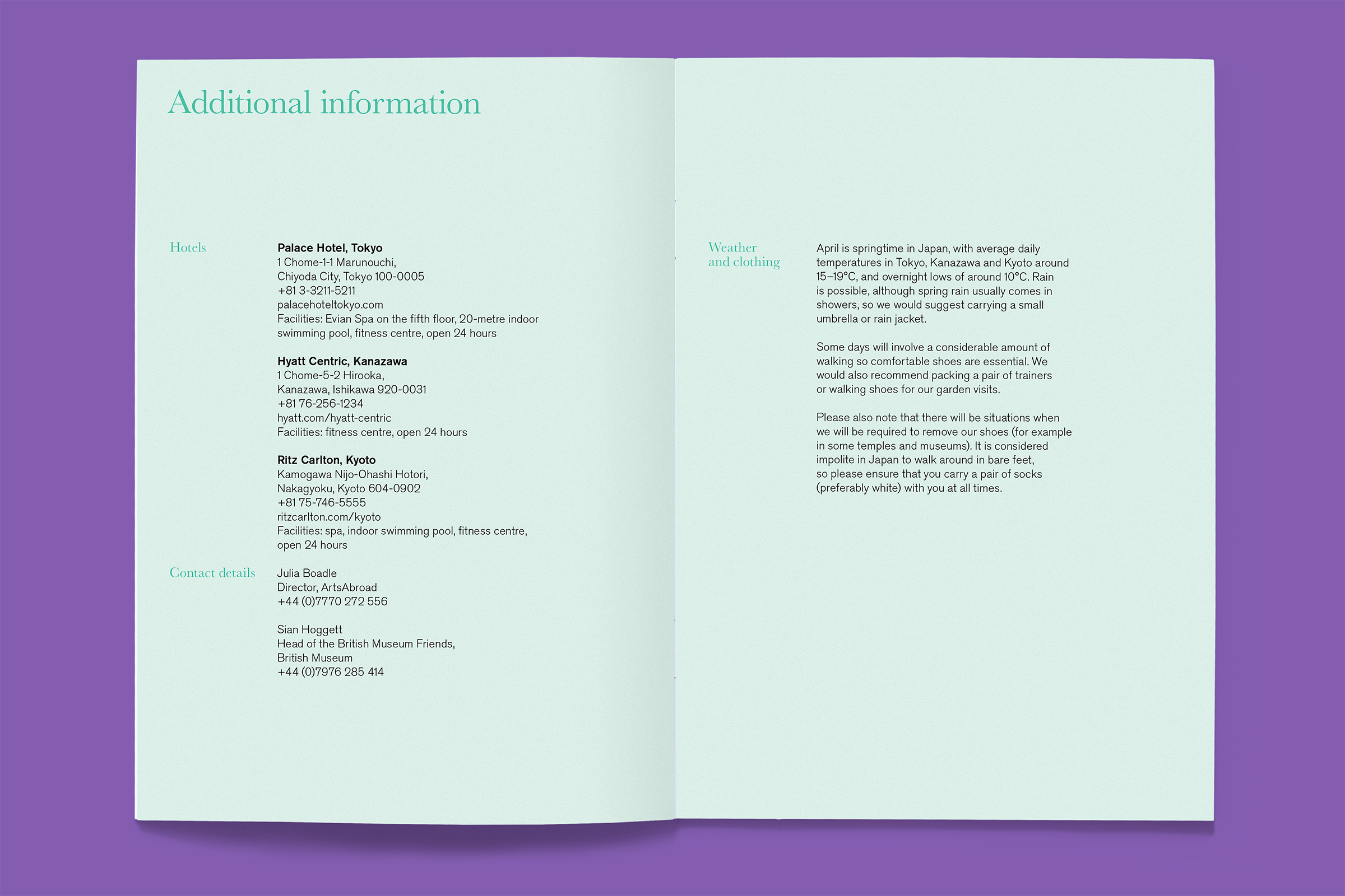 Top-down photo of an inside spread